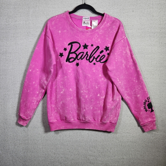 Barbie Tops - Barbie Pink Embroidered XS Sweatshirt New With Tags